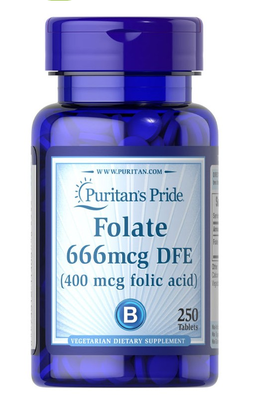 folic acid folate 400 mcg 250 tablets